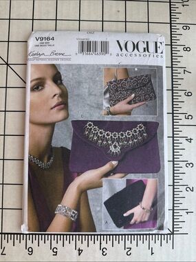 Vogue V9164 Kathryn Brenne Clutch Purse Handbag Sewing Pattern UNCUT